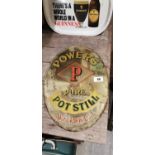 Power's Pure Pot Still Whiskey Oval Advertising Mirror .