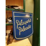Player's Please double sided advertising sign.