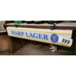 Rare Harp Lager advertising shelf light.