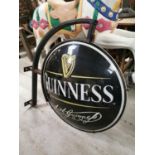 Double sided Guinness light up advertising sign.