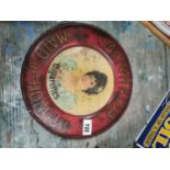 Rare Mitchell's embossed and hand painted advertising sign.