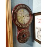 Rare early 20th C. Vanner & Prest's advertising clock.