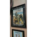 Capstan Navy Cut Medium Tobacco framed advertisement .