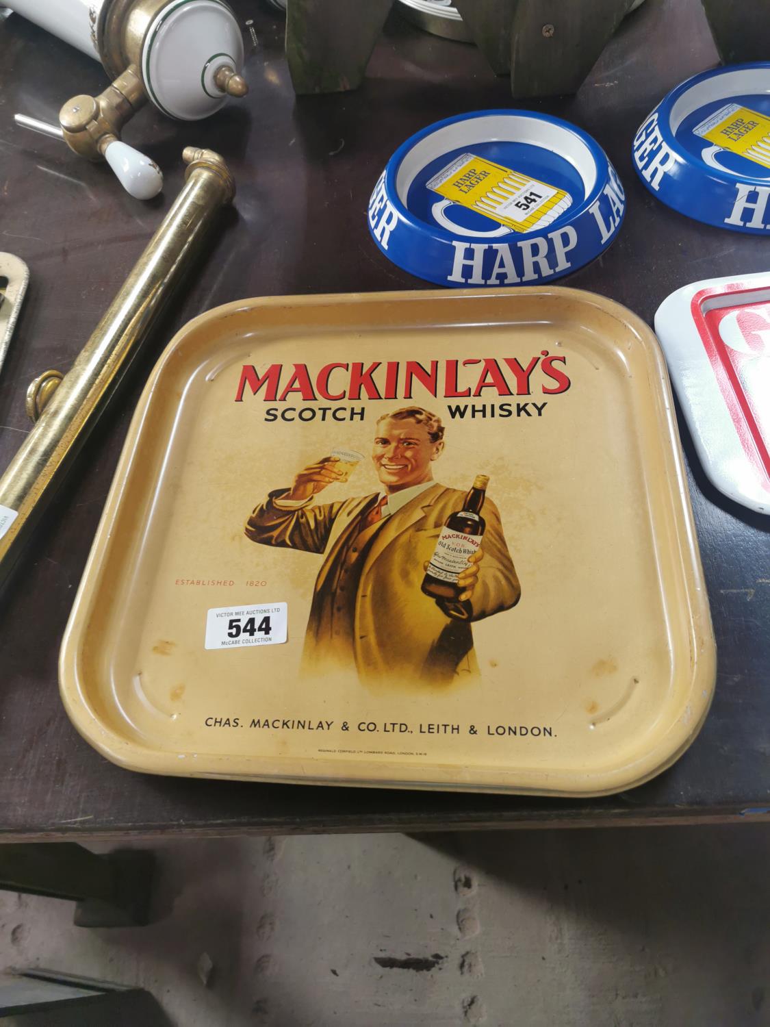 Mackinlay's advertising drinks' tray.