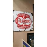 Official C Clarion enamel advertising sign.