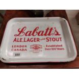 Labatt's Ale Lager & Stout drink's tray.