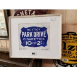 We Stock Park Drive Cigarettes Showcard