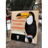 Guinness Perspex counter advertising sign.