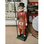 Beefeater Gin advertising figure.