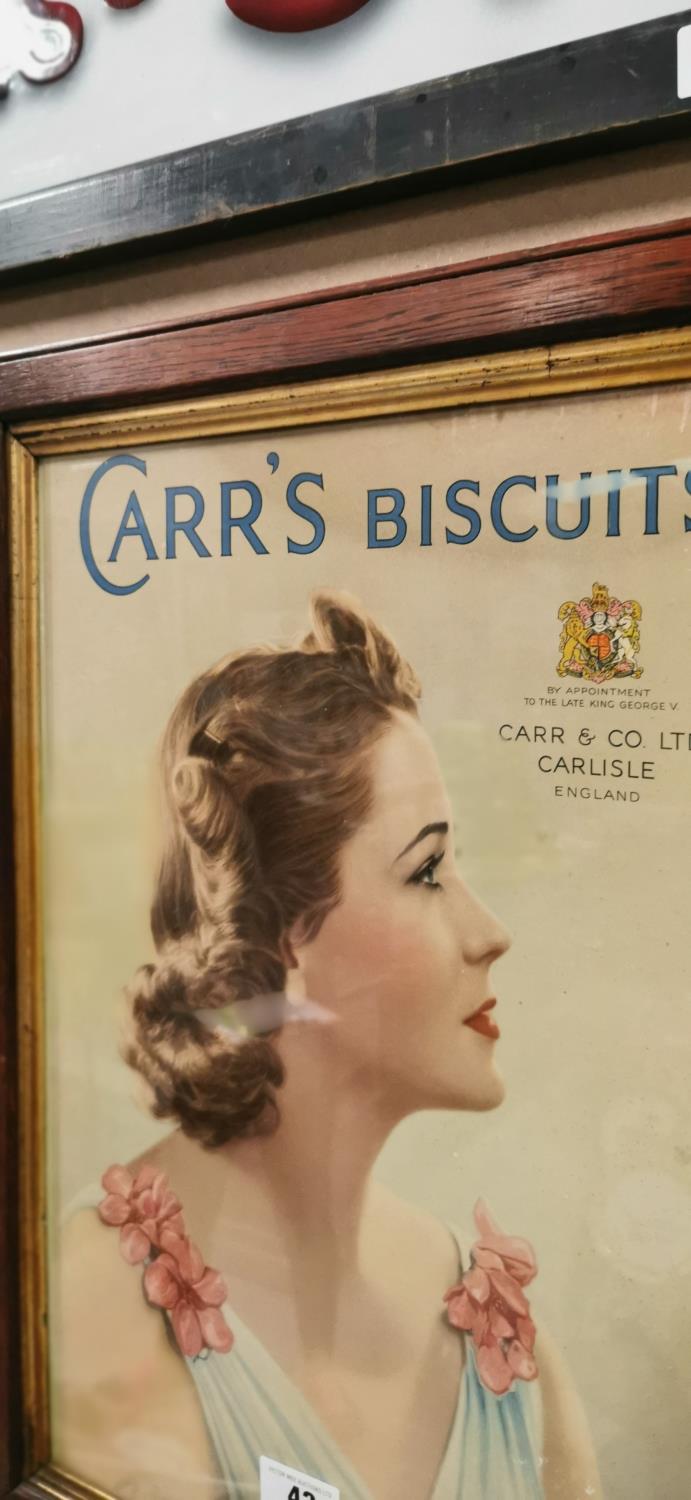 Rare Carr's Biscuits advertising showcard. - Image 2 of 3