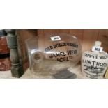 Old Dublin Whiskey James Weir & Co glass dispenser.