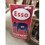 Esso Elephant Kerosene enamel advertising sign