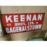 Keenan Brothers Ltd enamel sign.