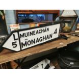 Monaghan bi- lingual road sign.