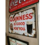 Guinness enamel advertising sign.