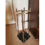 19th. C. brass and metal stick stand.