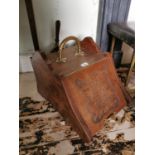 19th. C. walnut coal scuttle