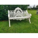 Decorative cast iron garden seat.