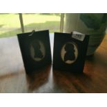 Elizabeth Baverstock Pair of Silhouettes, signed.