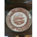 19th. C. ceramic meat plates depicting Belfast From The Cave Hill