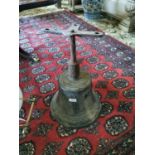 Early 20th. C. Bronze bell with original bracket.