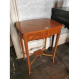 Inlaid satinwood ladies table,