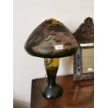 Tiffany style lamp with original shade.