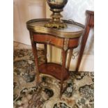 19th. C. French inlaid kingwood lamp table