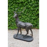 Cast iron model of a stag.
