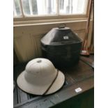 19th. C. metal hat box