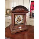 19th. C. oak mantle clock