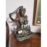 Bronze figure of Oriental Deity