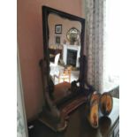 19th. C. mahogany dressing table mirror.