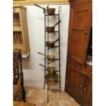 Early 20th. C. Wrought iron pot stand.