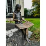 Bronze model of a girl