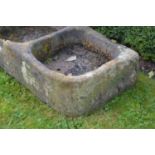 19th. C. sandstone double D-end trough.