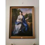 Portrait of Lady with blue dress