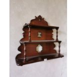 19th C. mahogany hanging wall shelves