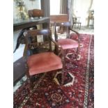 Pair of early 19th. C. mahogany armchairs