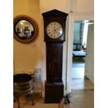 Regency mahogany long cased clock