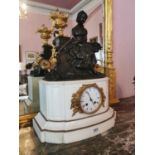 19th. C. marble mantle clock