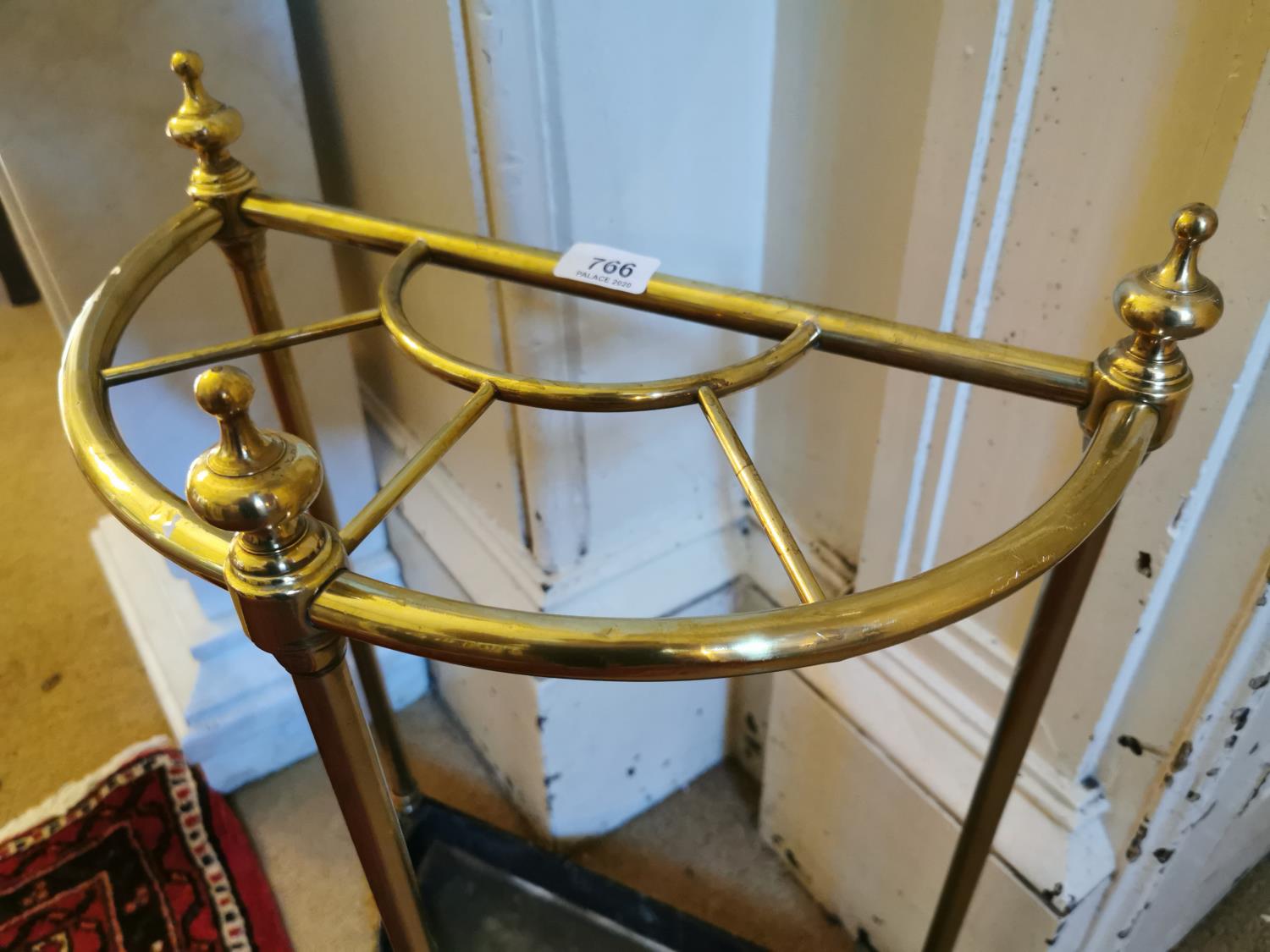 19th. C. brass stick stand. - Image 2 of 3