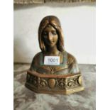 Art Deco religious bronze bust of a Lady