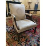 18th. C. Georgian period open Gainsborough armchair. {96 cm H x 68 cm W x 61 cm D}.