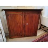 Georgian mahogany wall hanging cabinet