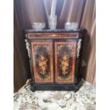 19th. C. French kingwood and marquetry inlaid side cabinet