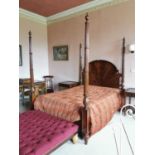 Good quality mahogany four poster bed