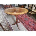 Inlaid mahogany wine table.