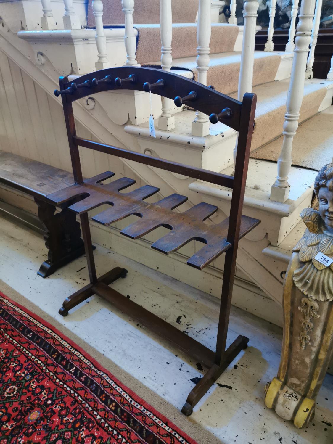 19th. C. mahogany boot rack. - Image 2 of 3