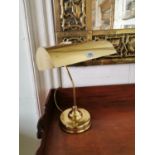 Brass banker's desk lamp.